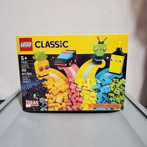 LEGO Classic 11027 Creative Neon Fun Brick Box Set Building Kit New 2023